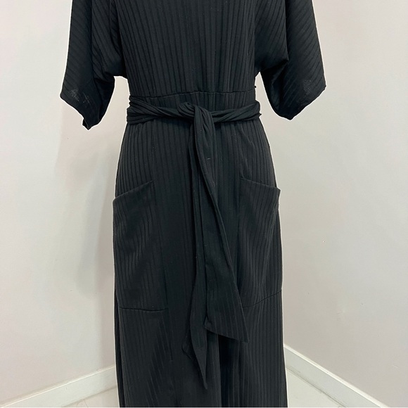 Rolla Coster Plunging Black Wrap Dress with
Flutter Sleeve Size: L - Picture 7 of 16